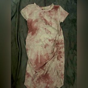Pink tye dye medium maternity tshirt dress